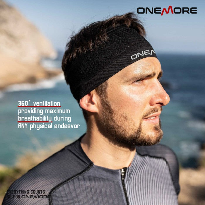 ONE MORE Running Head Band Headband Olahraga