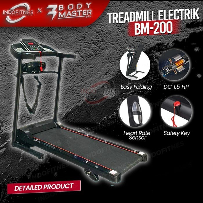 BODYMASTER Treadmill BM-200 1.5HP Original Tredmil Elektrik - KURIR TOKOPEDIA