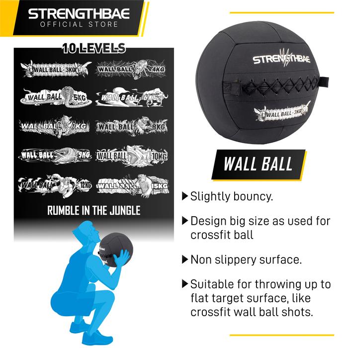 Medicine / Slam / Wall Ball STRENGTHBAE Bola Gym Fitness Dead Balls - Slam 2kg