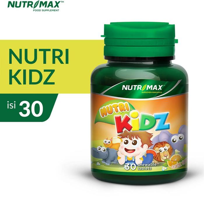 Nutrimax Nutrikidz 30 Tablet Kunyah Multi Vitamin Mineral DHA Penambah Nafsu Makan Anak