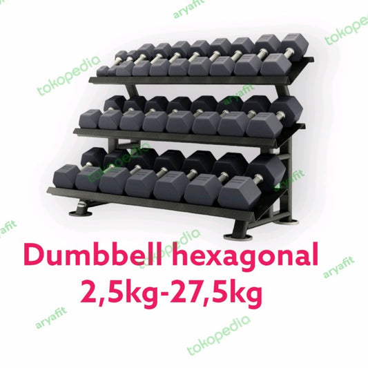 Dumbbell hexagonal 2,5kg-27,5kg +Rack