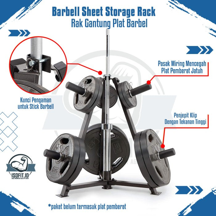 Barbell Sheet Storage Rack / Rak Gantung Plat Barbel