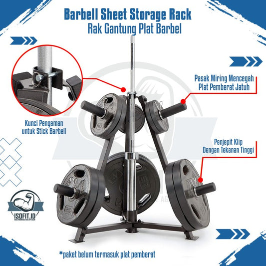 Barbell Sheet Storage Rack / Rak Gantung Plat Barbel