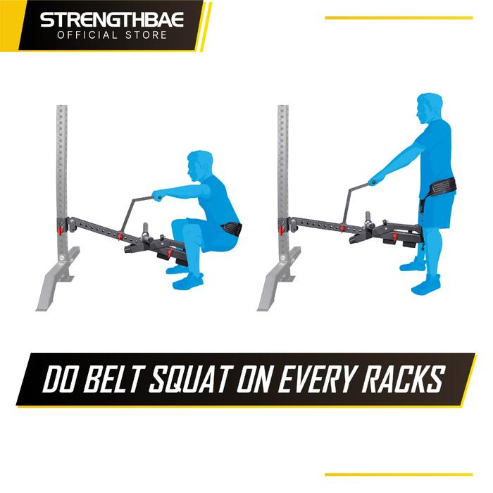 Belt Squat Attachment STRENGTHBAE Power Rack Attachments Leg Press Hack Squad Legpress Machine