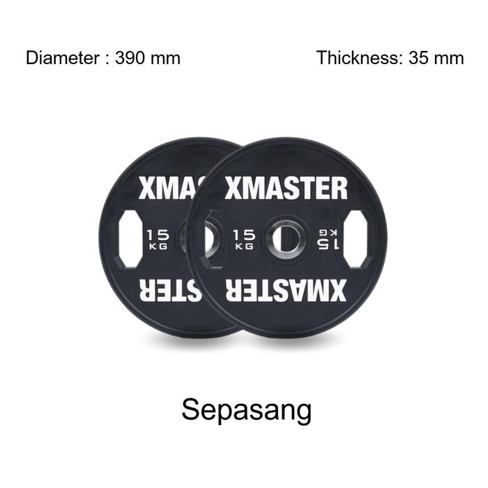 XMASTER Grip Plates CPU Weight Plate Alat Angkat Beban Home Gym Fitness CrossFit Training Powerlifting ROGUE,ELEIKO - 5kg Pair