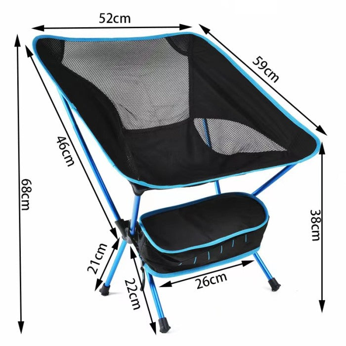 OneTwoFit Kursi Lipat Camping Outdoor Premium Memancing Portable Chair - Merah