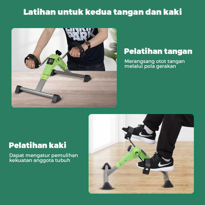 OneTwoFit Mini exercise bike Sepeda Statis Terapi Portable Dilipat