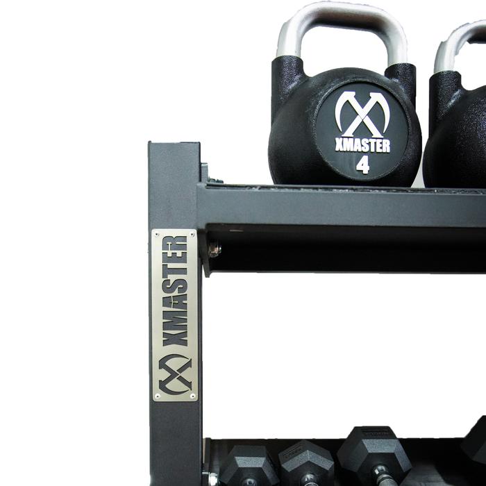 XMASTER Rak Dumbbell 3 Layer Besi Kokoh untuk Gym Rumah & Komersial Kapasitas 400kg Finishing Powder Coating Anti Karat