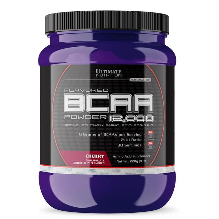 Ultimate Nutrition Flavored BCAA 12,000 228 g suplemen fitness / suplemen gym / suplemen protein penambah massa otot - fruit punch, 228 gr