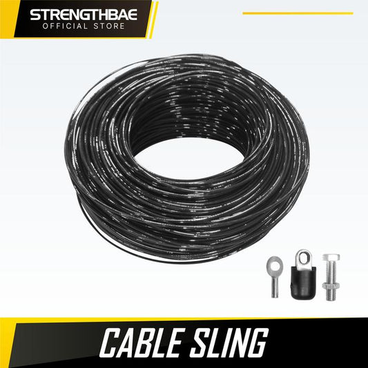 Cable Sling STRENGTHBAE Tali Kabel Mesin Gym Cable Machine Fitness Pulldown Row Functional Trainer Pull Down - 5mm/m