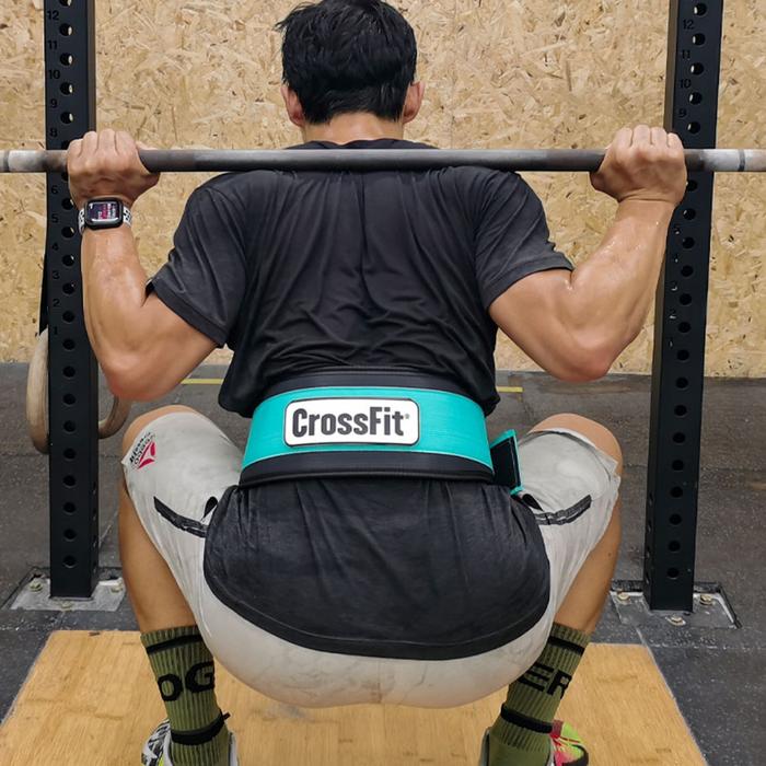 Ninja Panda Nylon gym belt CrossFit weight lifting belt fitness squat deadlift powerlifting ELEIKO - Tiffany blue, XS (63-71CM)