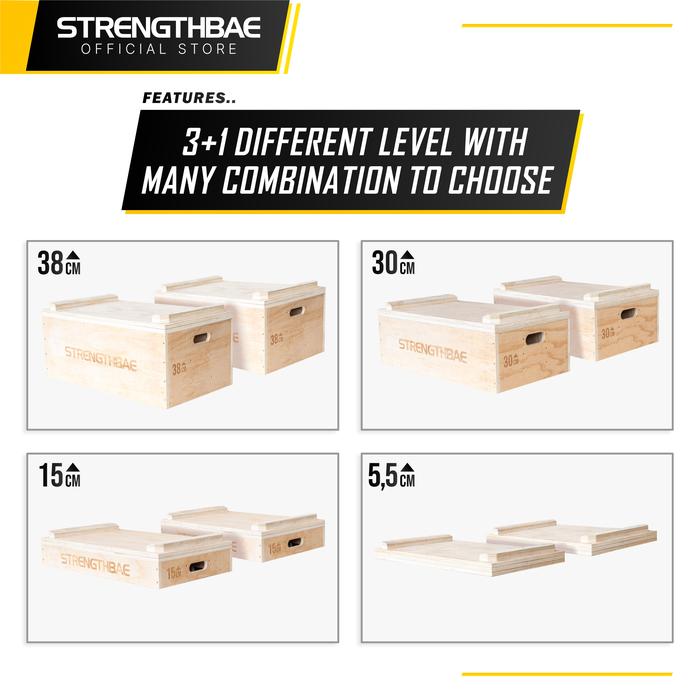 Jerk Block STRENGTHBAE Olympic Weightlifting Blocks Pull Box Boxes