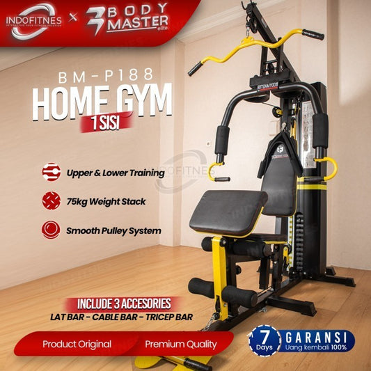 BODYMASTER Home Gym BM-P188 Original 1 Sisi Alat Gym Fitness multi - HOME GYM 1 SISI, BELUM ONGKIR