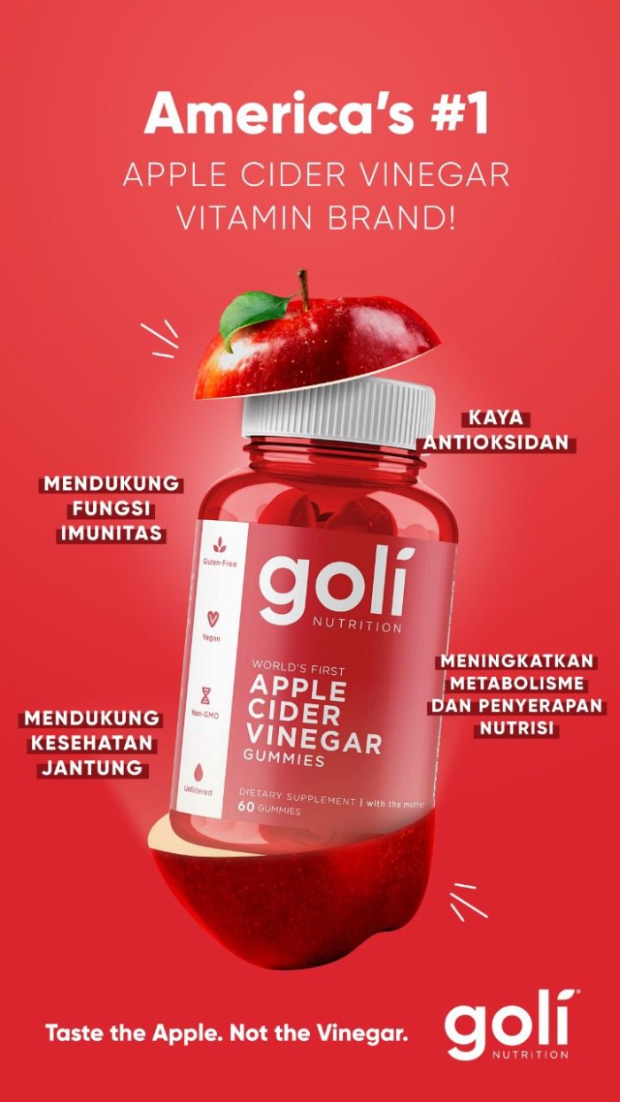 Goli Apple Cider Vinegar Gummy Isi 60