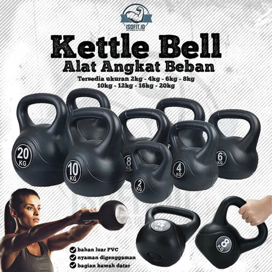 KettleBell 2-20KG / Ketel Bel / Alat Angkat Beban