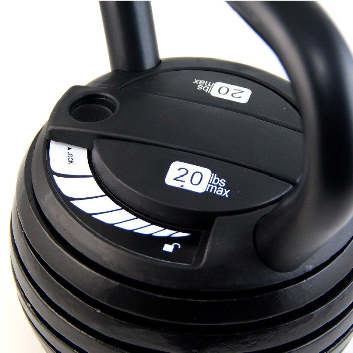F213 KETTLEBELL ADJUSTABLE-20 Membentuk postur tubuh - alat fitnes - Hitam