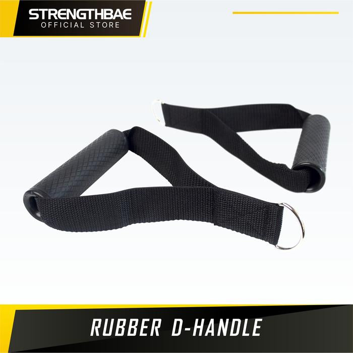 D-Handle STRENGTHBAE Heavy Duty Rubber and Steel D Handle Grip Cable Attachment - Steel