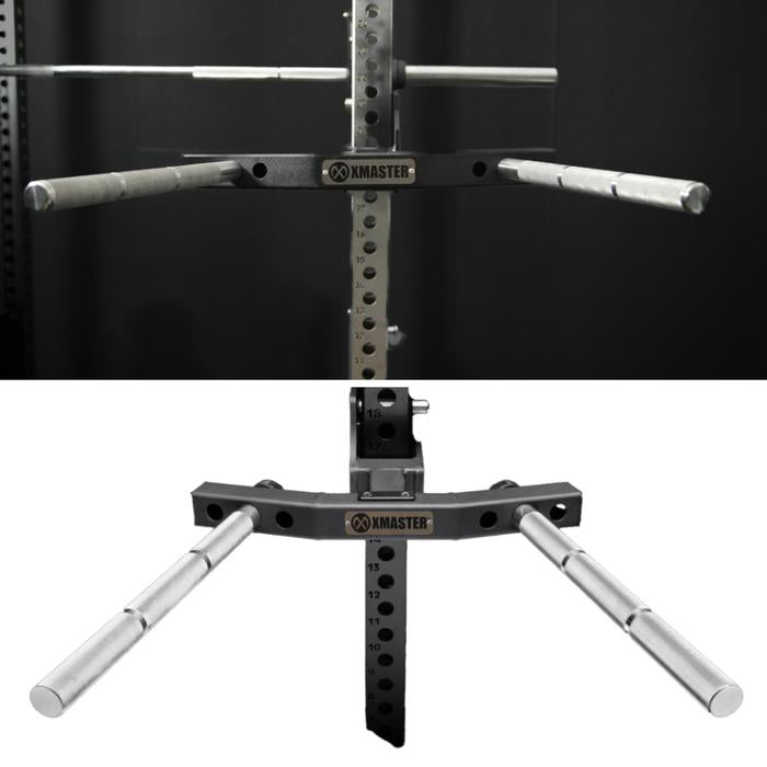 XMASTER Dip Bar Attachment Power Rack – Alat Bodyweight Training & Latihan Dada - Chrome