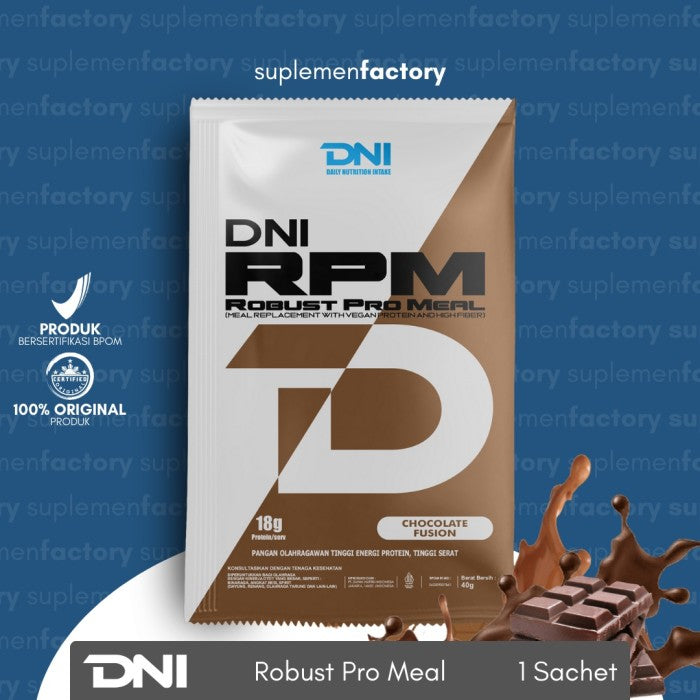 DNI RPM Robust Pro Meal Replacement 600 Gram Whey Protein Vegan - Java Signature, 1 Sachet