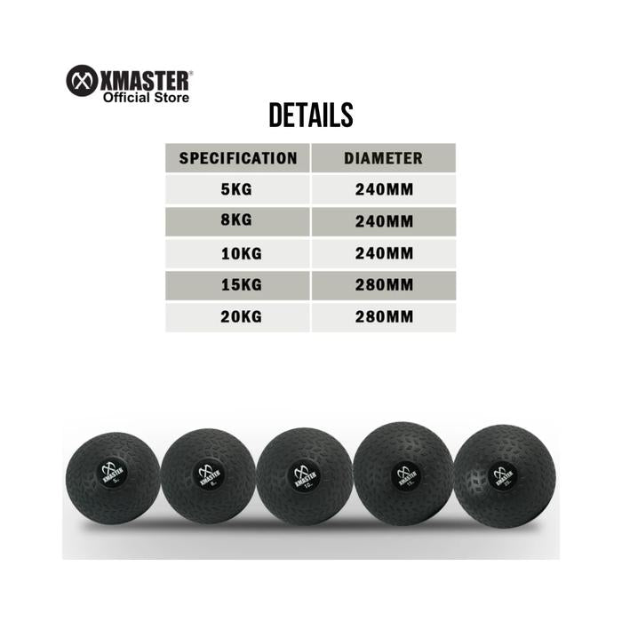 XMASTER Slam Ball 5kg~25kg, Functional Training Strength Mobility - 5kg