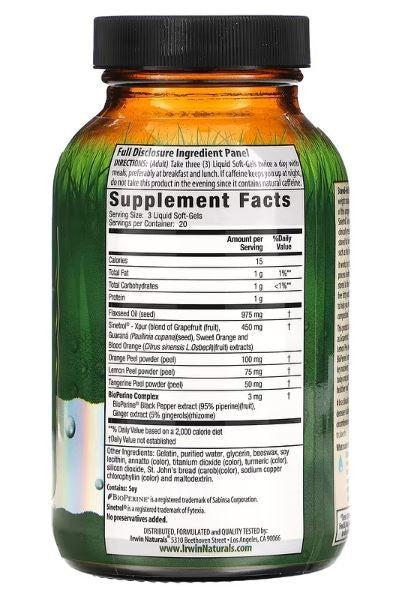 Irwin Naturals Stored Fat Belly Burner 60 SoftGels Pembakar Lemak