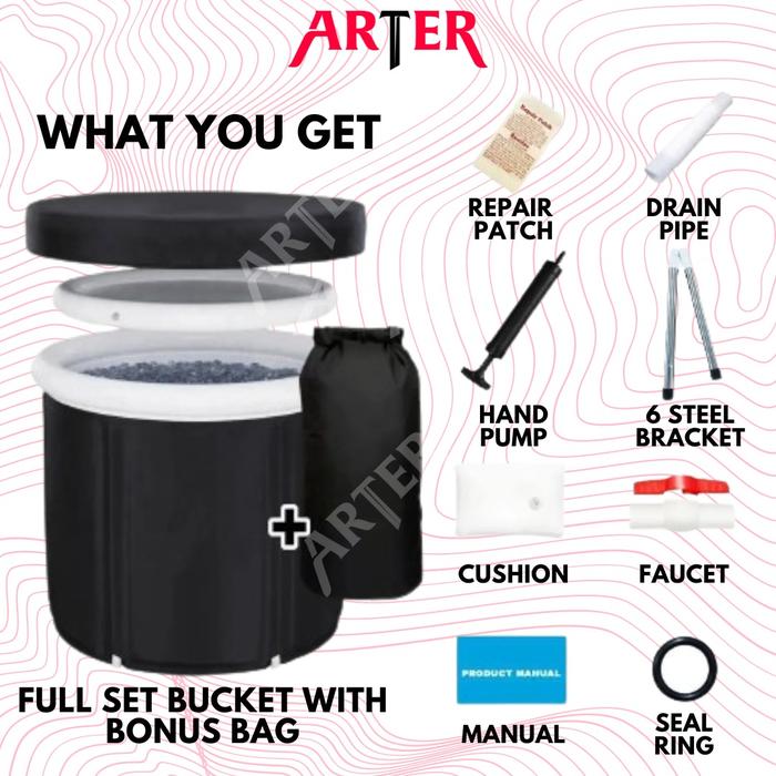 ARTER Ice Bath Portable Body Tub Terapi Es & Penyembuhan Otot Rendam Badan Es Ice Tub Theraphy Inflammatory Prevention Inflamasi