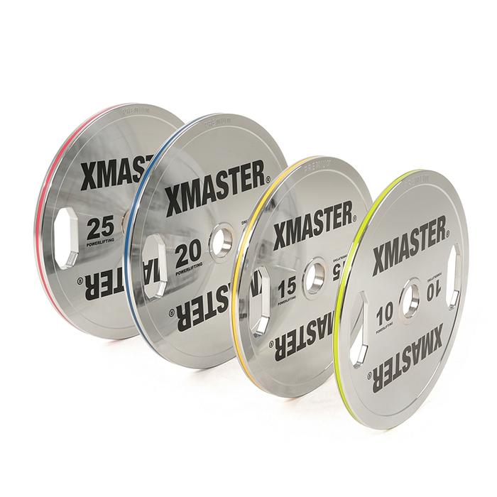 XMASTER Steel Plate Chromed Powerlifting Grip Calibrated IPF Fitness Strength gym ROGUE ELEIKO - 5kg Sepasang