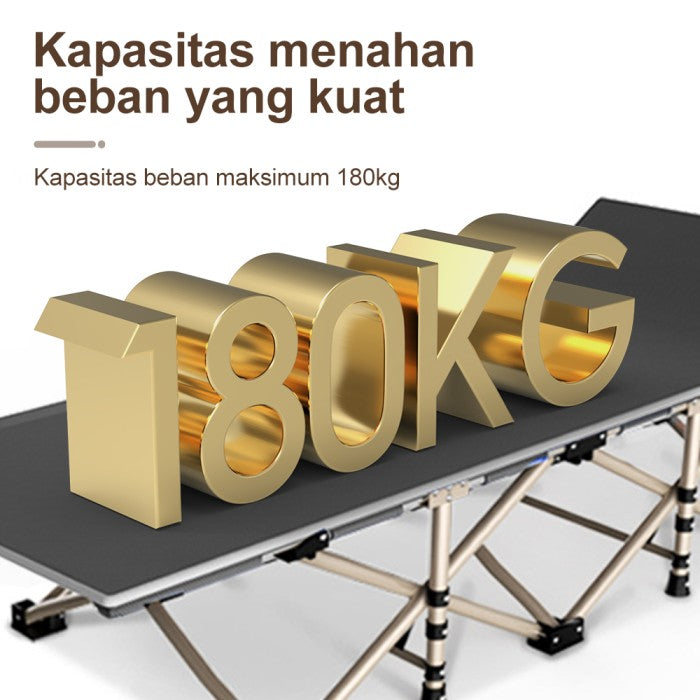 OneTwoFit Ranjang Lipat Folding Bed Lipat Portable Ranjang Camping Besi Malas Folding Bed