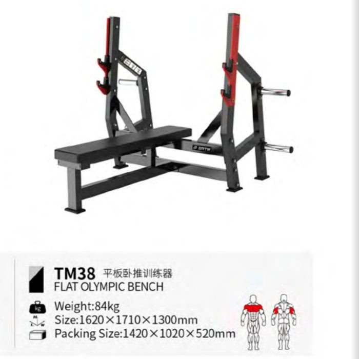 BRTW TM38 Olympic Flat Bench Press Comercial Equipment Fitness