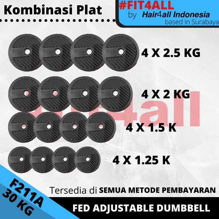 F211A adjustable dumbell 30 kg fed barbell kettlebell xiaomi dambel