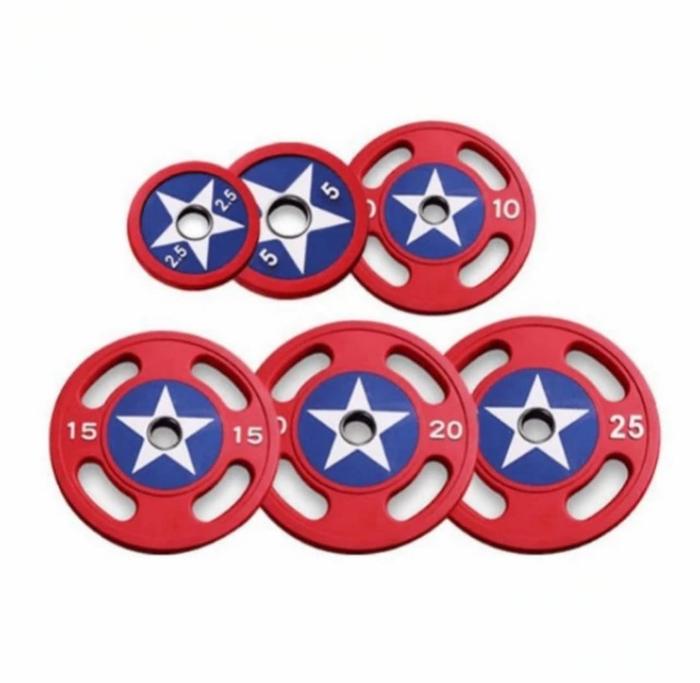 BARBEL CAPTAIN AMERICA OLYMPIC WEIGHT PLATE 2.5KG s/d 25KG - 2,5kg