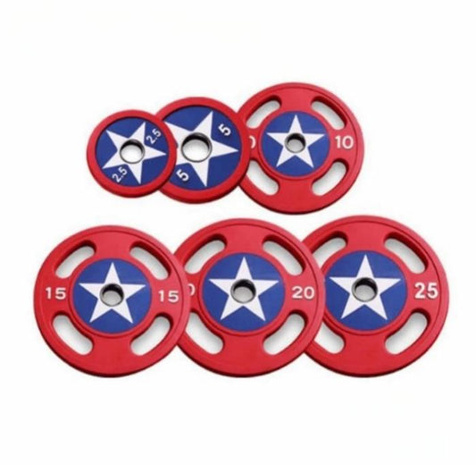 BARBEL CAPTAIN AMERICA OLYMPIC WEIGHT PLATE 2.5KG s/d 25KG - 2,5kg