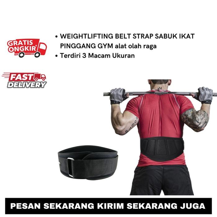 F504 WEIGHTLIFTING BELT STRAP SABUK IKAT PINGGANG GYM alat olah raga - L