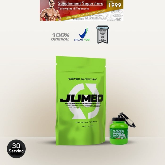 Scitec Nutrition - JUMBO 1320 GAINER (1,32kg) - Vanila, Tanpa Bonus