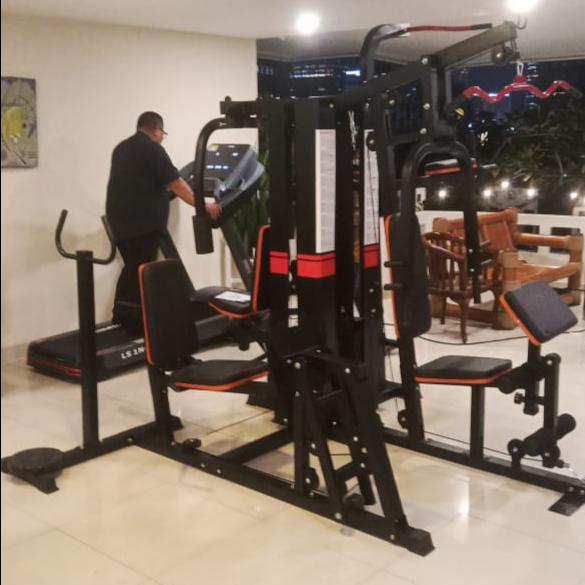 Home gym 5sisi Legpress dengan 2set weight stack Usafit UF580 alat fitness-gym fitnes