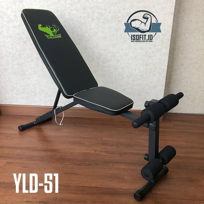 Adjustable Bench Press / Kursi Gym Multifungsi / Kursi Latihan Kebugaran dengan tali resistensi - YLD-53