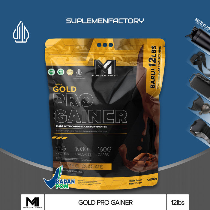 Muscle First Pro Gainer 12 lbs Mass Weight M1 Gold Pro Gainer