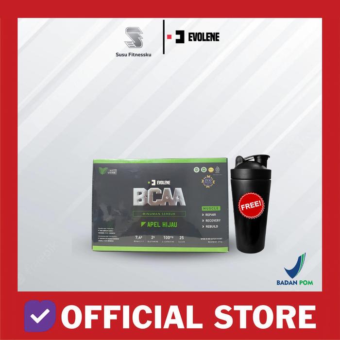 EVOLENE BCAA 1 BOX ISI 25 SACHET AMINO BCAA CEGAH OTOT SUSUT