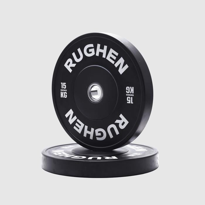 RUGHEN Black Reinforced Bumper Plates - 5 Kg