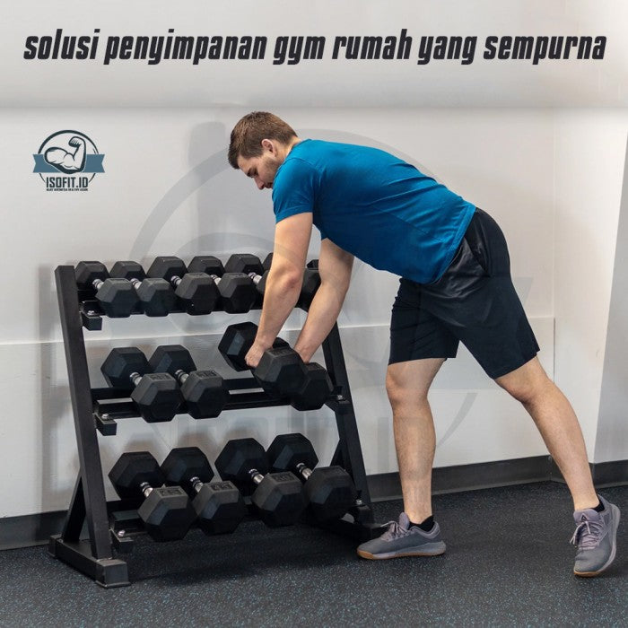 3-Layer Dumbell Storage Rack / Rak Dumbell 3 Tingkat