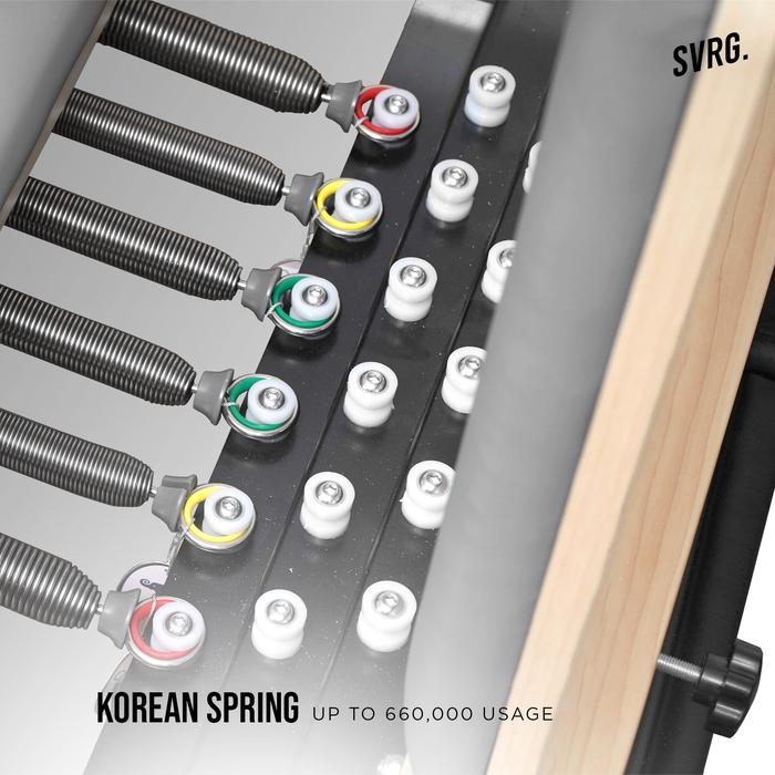 Pilates Reformer X Fordable - Maple Wood - SVRG - Alat Gym - Alat Pilates - Spesifikasi