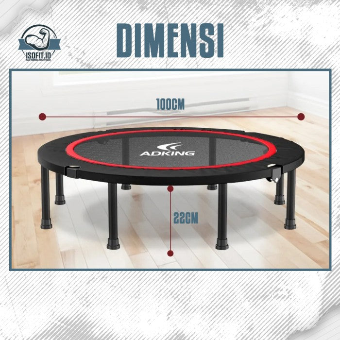Folding Exercise Trampoline 40inch / Latihan Lompat bisa dilipat diamter 100cm (BC005) - Tanpa Pegangan