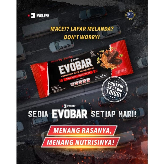 Evolene Evobar Protein Bar 1 Box 264 Gram 12 Bar Original BPOM HALAL