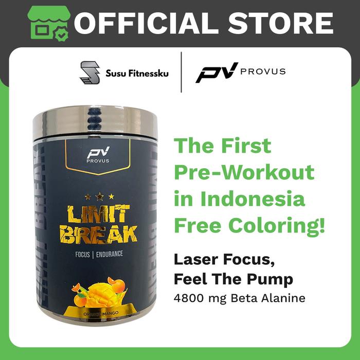 Provus Limit Break Pre-Workout 450gr - STRAWBERRYPOME, HANDUK