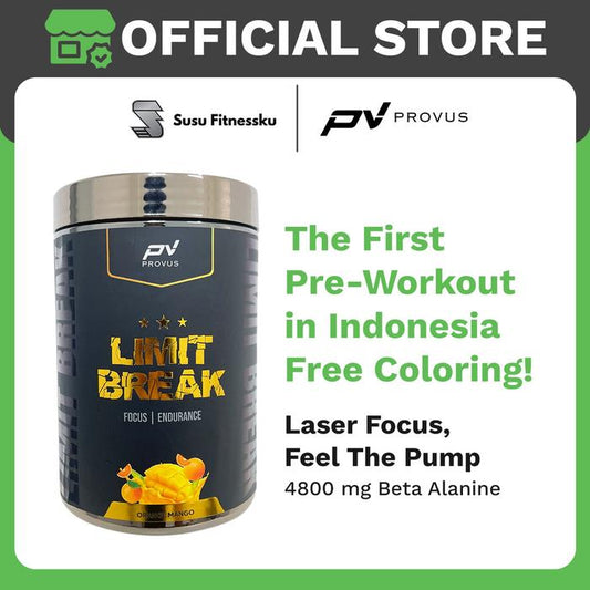 Provus Limit Break Pre-Workout 450gr - STRAWBERRYPOME, HANDUK