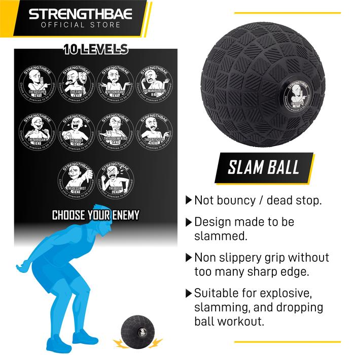 Medicine / Slam / Wall Ball STRENGTHBAE Bola Gym Fitness Dead Balls - Slam 2kg