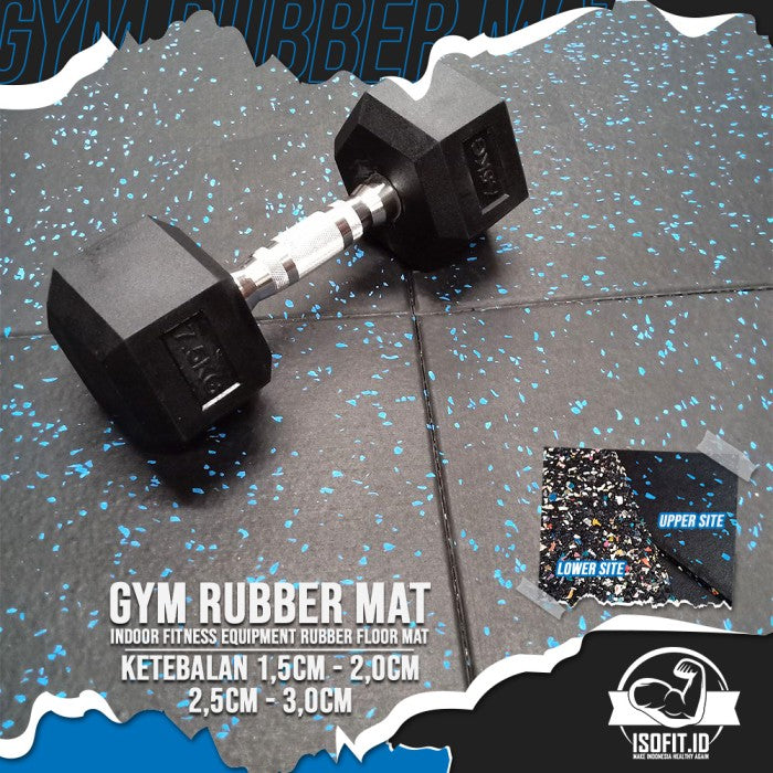 Composite Gym Rubber Floor Mat / Karpet Lantai Karet Gym - COMPOSITE 1,5CM