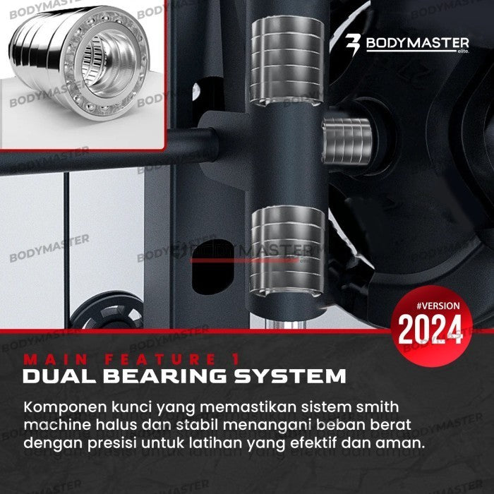BODYMASTER Smith Machine BM-2080 - Squat Power Rack Bench Press Cable - Alat saja, TOPED