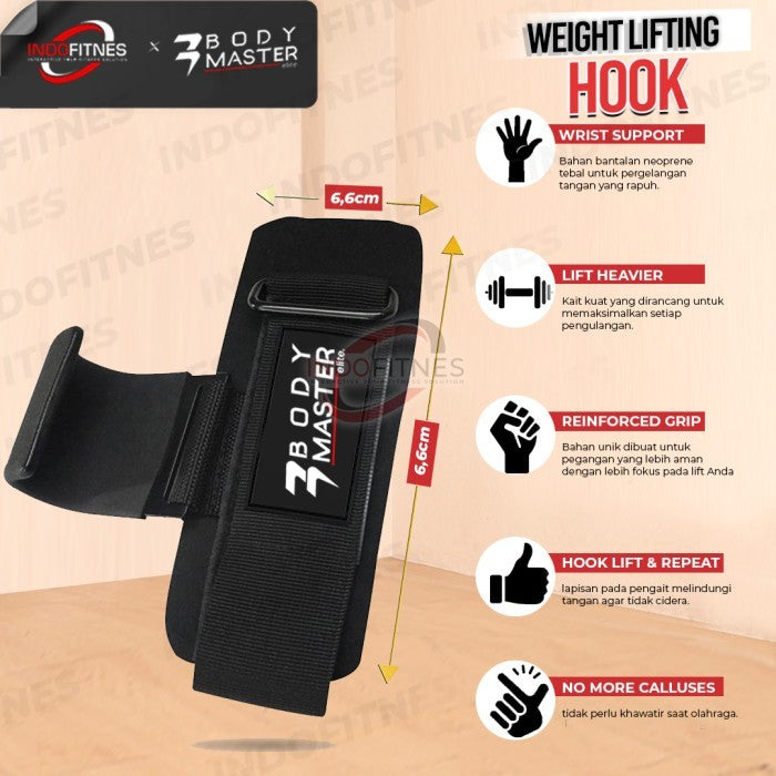 BODYMASTER Weightlifting Hook BM-A327 Weight lifting Gym Fitnes Gloves