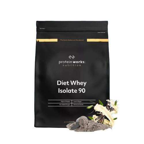 Diet Whey Protein Isolate 90 2kg TPW The Protein Works - Chocolate, Shaker